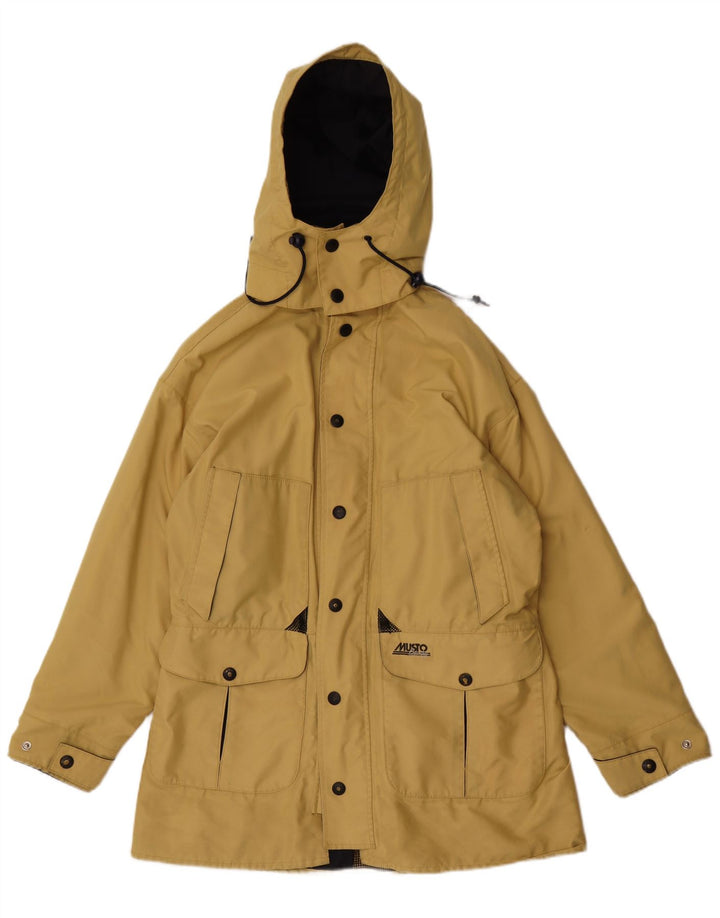 Musto Herre Hooded Parka Jacket UK 40 Large Yellow Polyester
