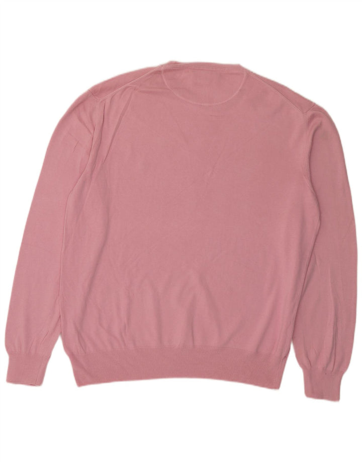 Marlboro Classics Herre Crew Neck Jumper Sweater 2XL Pink Bomuld