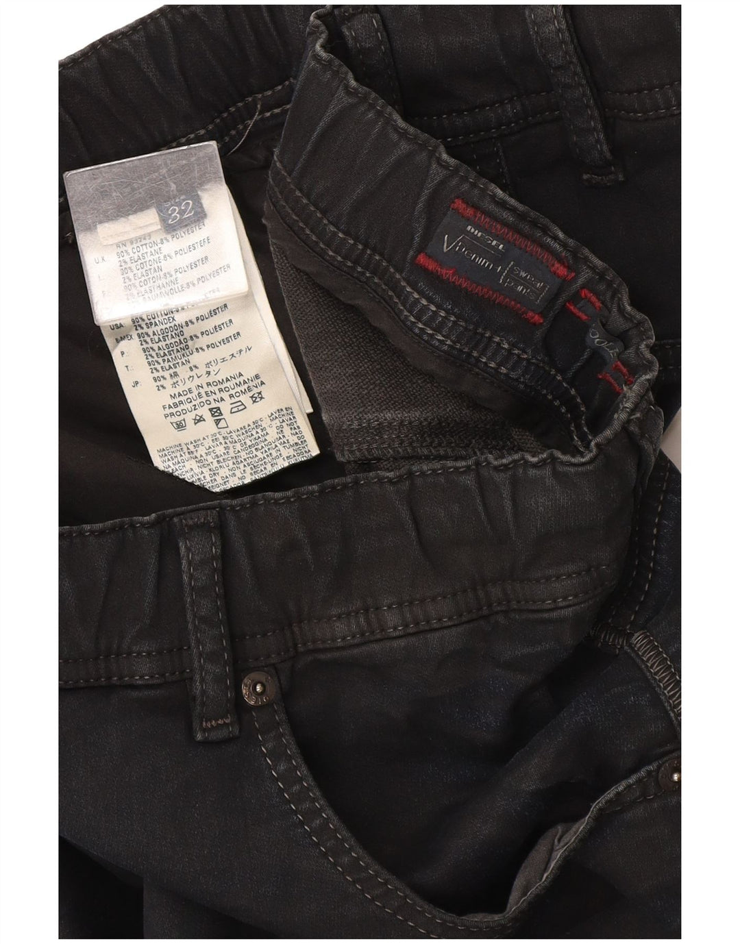 Diesel Dame Jegging Jeans W32 L31 Marineblå Bomuld