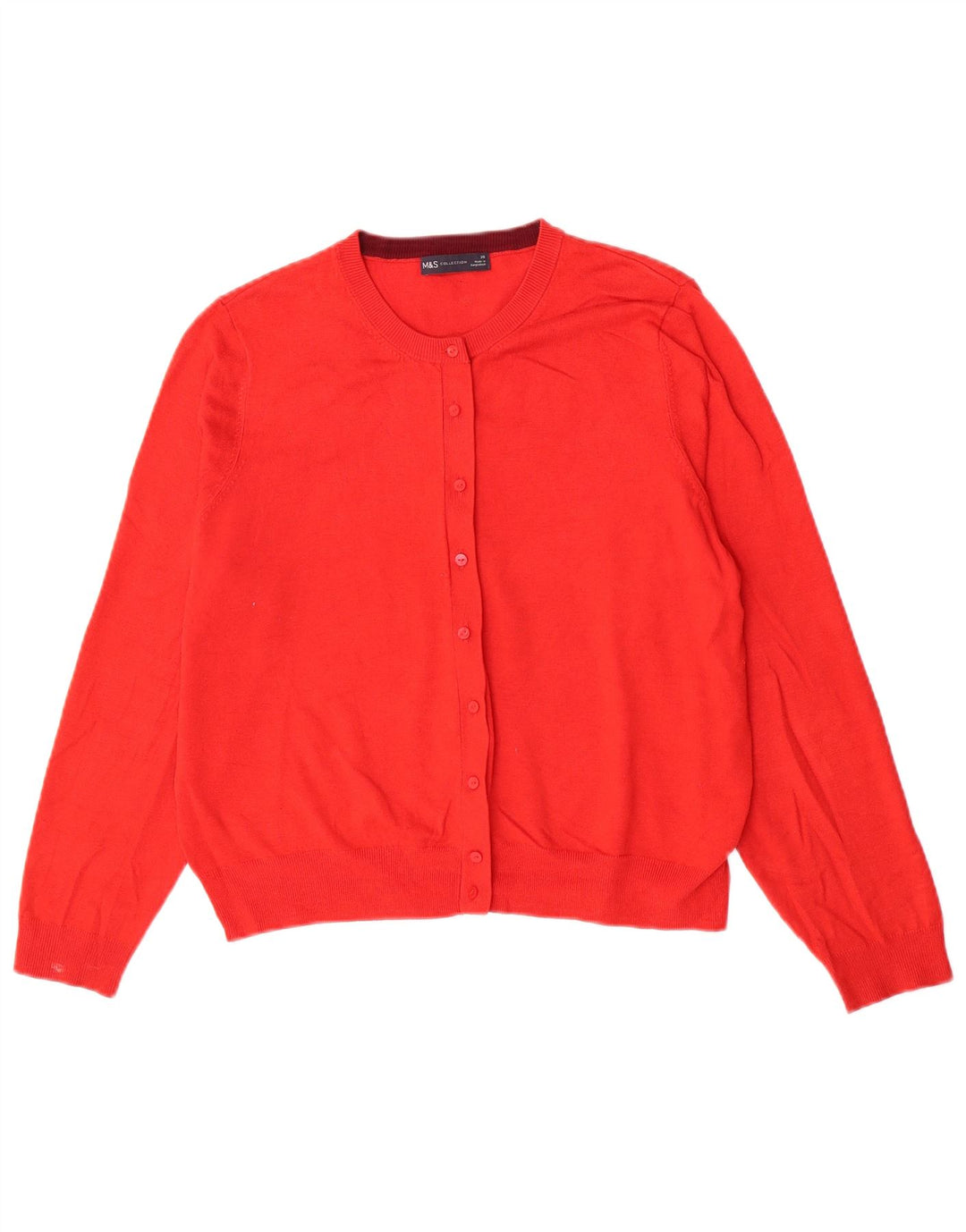 Marks & Spencer dame cardigan sweater UK 20 2XL Rød viskose