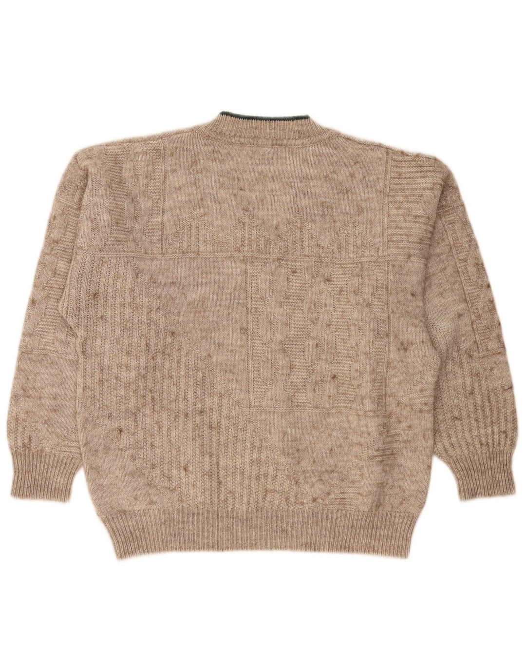 Vintage Herre V-hals sweater Medium Beige