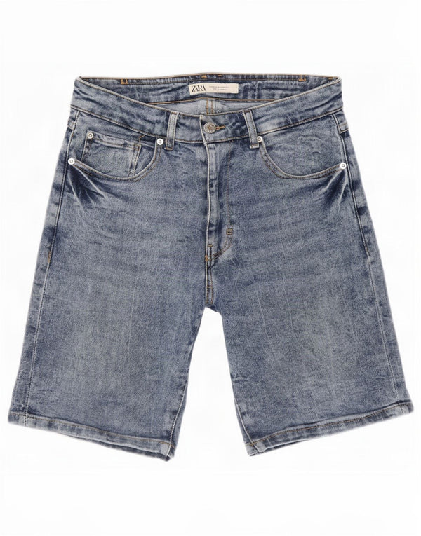 Zara Herre Denim Shorts EU 38 Small W30 Blue
