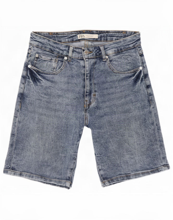 Zara Herre Denim Shorts EU 38 Small W30 Blue