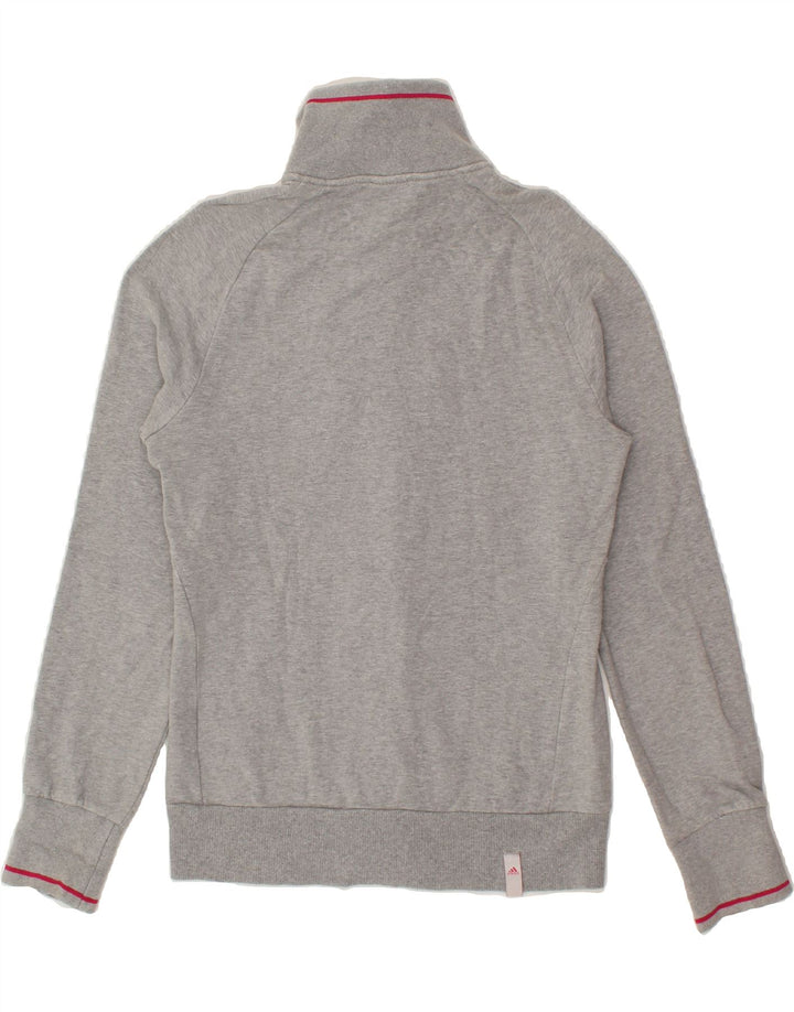 ADIDAS Womens Tracksuit Top Jacket UK 12 Medium Grey Cotton Vintage Adidas and Second-Hand Adidas from Messina Hembry 