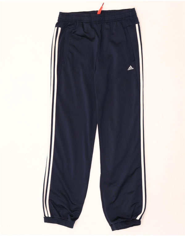 Adidas Drenge Træningsdragt Bukser Joggers 13-14 År Marineblå Polyester