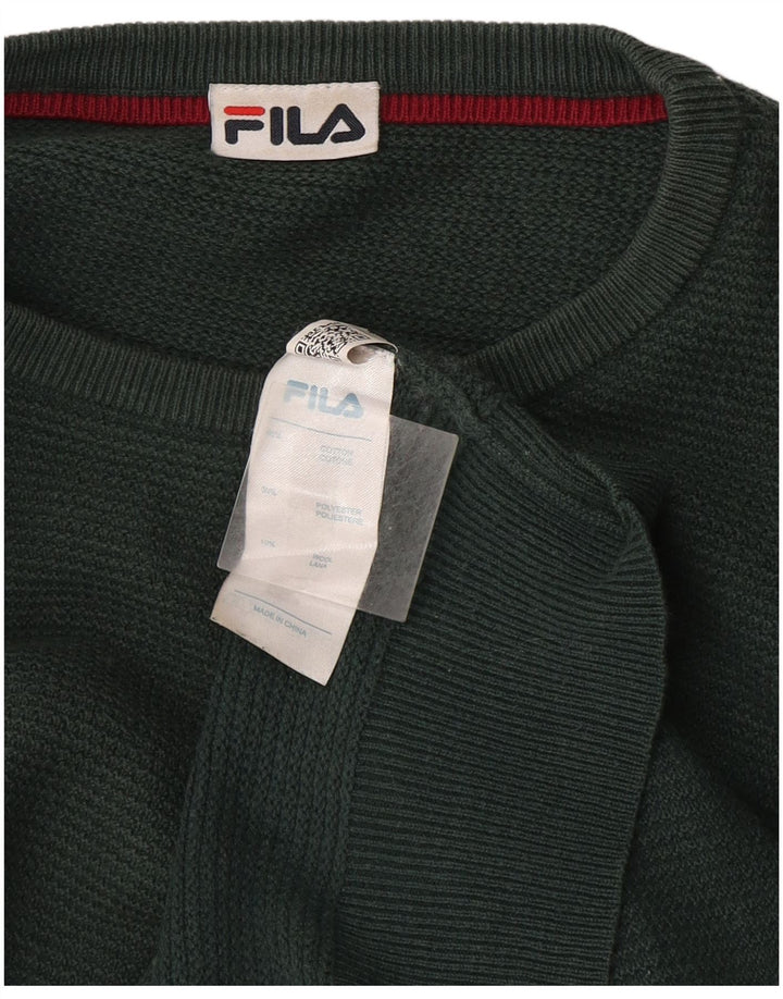 Fila Herre sweater med rund hals XL Grøn bomuld