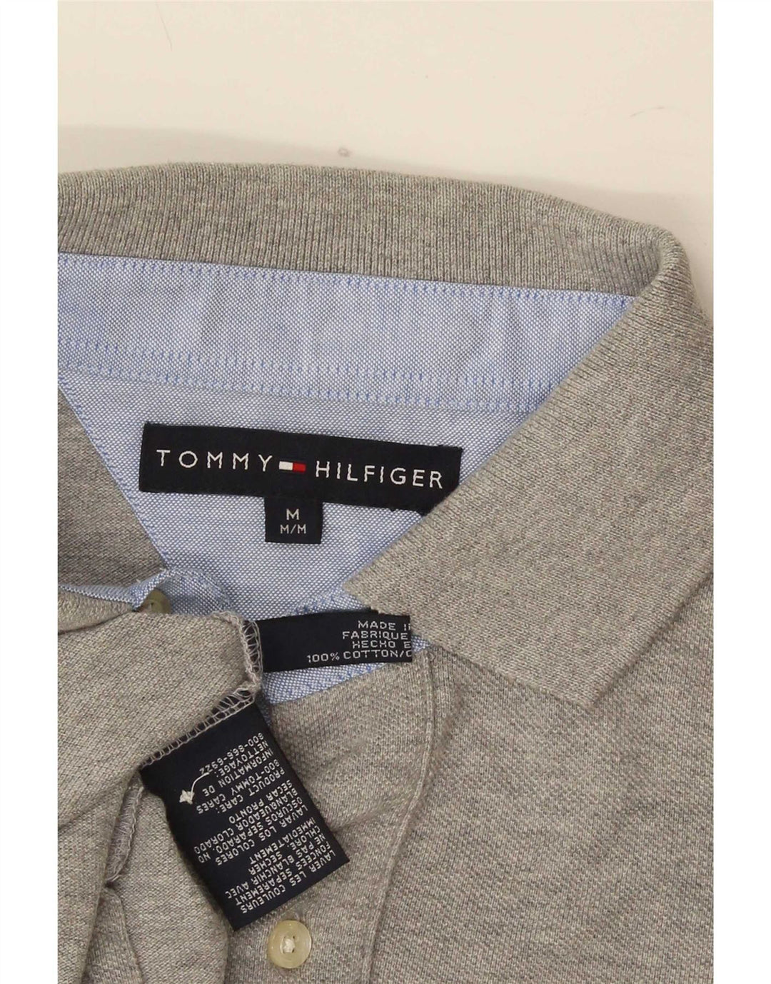 Tommy Hilfiger herre poloshirt mellemgrå bomuld
