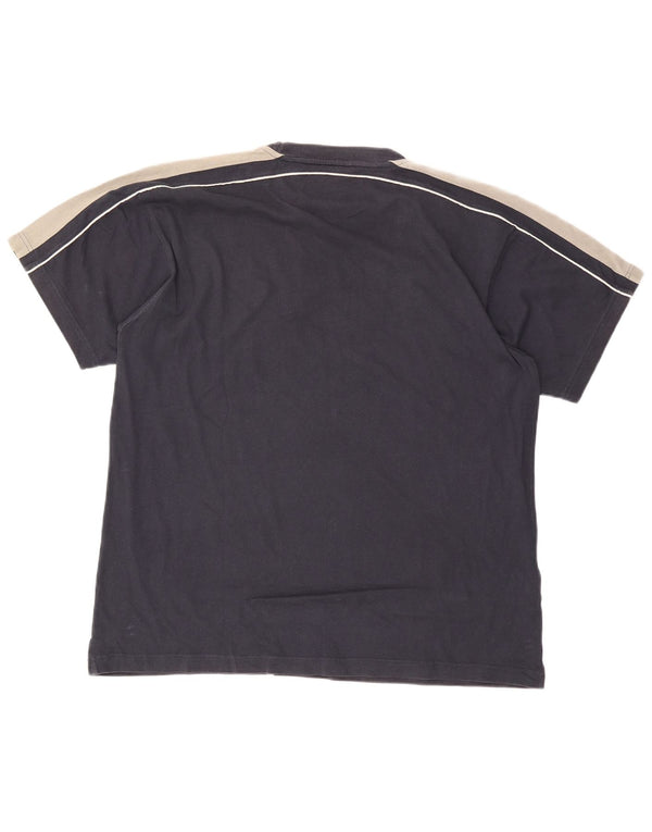Champion Herre T-Shirt Top 2XL Navy Blue Colourblock