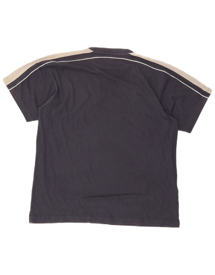 Champion Herre T-Shirt Top 2XL Navy Blue Colourblock