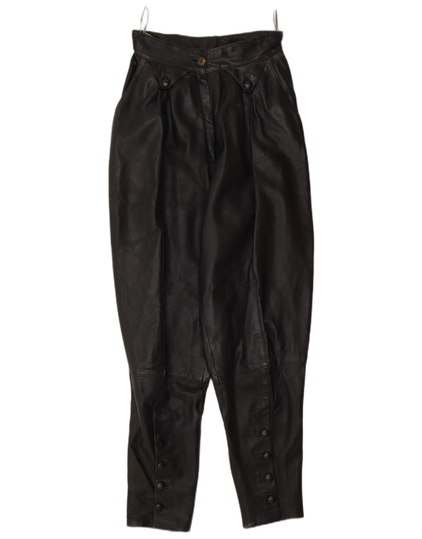 Vintage kvinders højtaljede bukser EU 36 Small W26 L30 Sort