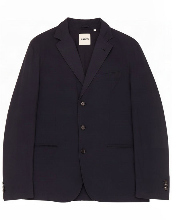 Aspesi Herre 3-knaps blazerjakke UK 40 Large Navy Blue Polyester