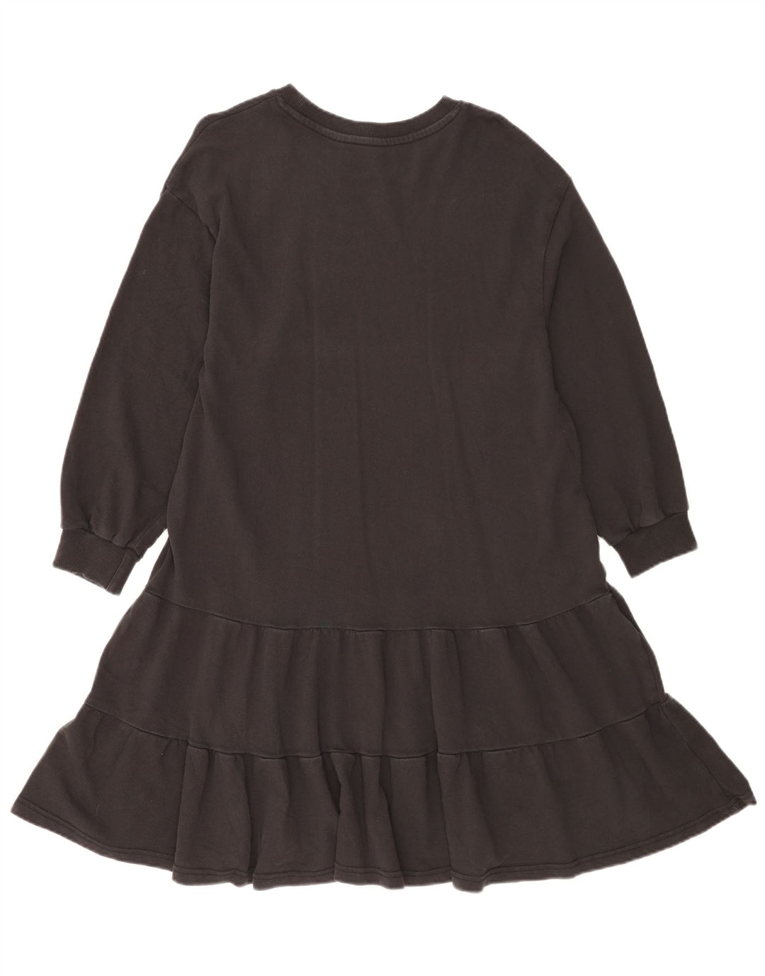 French Connection Womens Oversized Tiered Dress UK 10 Small Black Bomuld