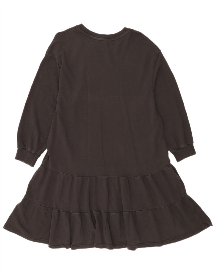 French Connection Womens Oversized Tiered Dress UK 10 Small Black Bomuld