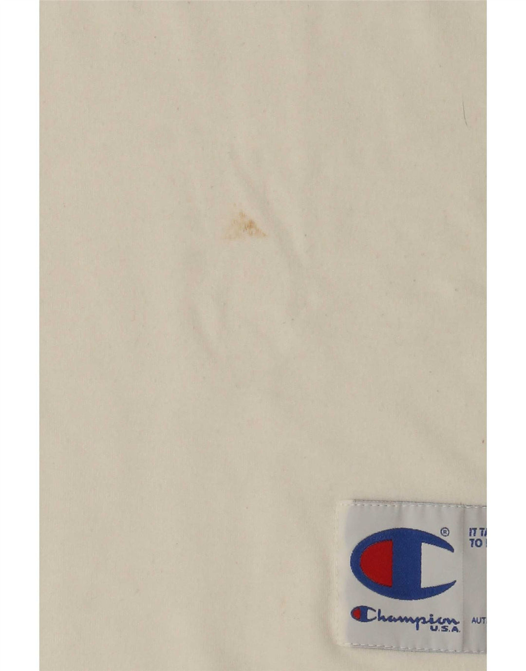 Champion Herre Grafisk Grafisk T-Shirt Top Medium Hvid Bomuld