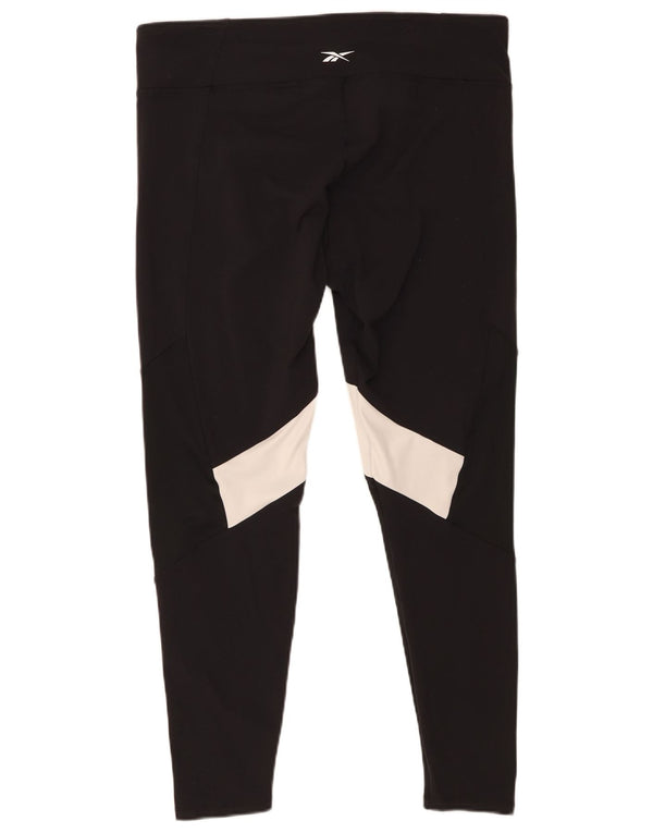 Reebok Womens Leggings UK 20/22 XL Sort Colourblock