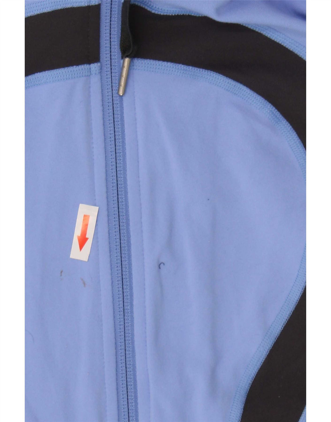 Lululemon Dame Grafisk Hættetrøje Sweater med lynlås US 8 Medium Blue Nylon