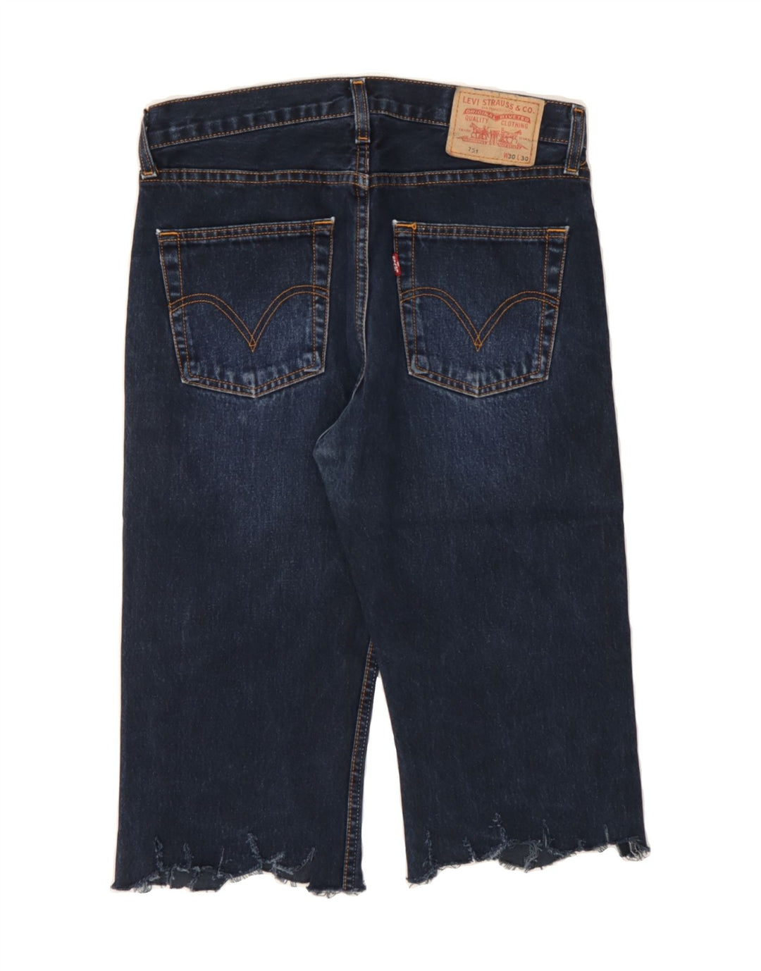 LEVI'S Mens 751 Denim Shorts W30 Medium Navy Blue Cotton Vintage Levi's and Second-Hand Levi's from Messina Hembry 