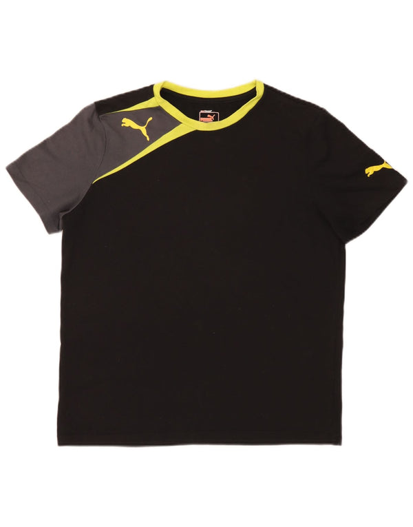 Puma Boys Grafisk T-Shirt Top 15-16 år Sort Colourblock Polyester