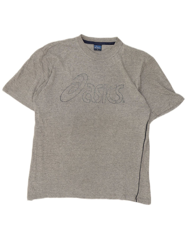 Asics Herre Grafisk T-Shirt Top XL Grå Flecked Bomuld