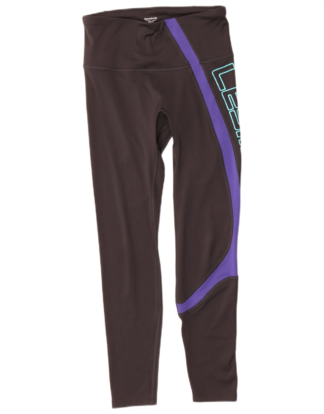 Reebok Grafiske Leggings til kvinder UK 12/14 Medium Sort Colourblock