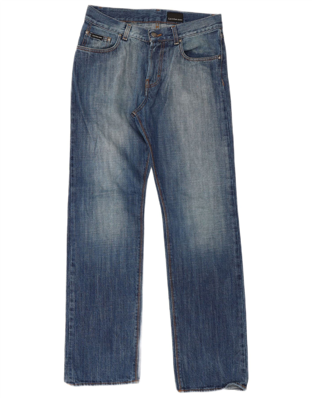 Calvin Klein Straight Jeans til mænd W30 L31 Blå Bomuld
