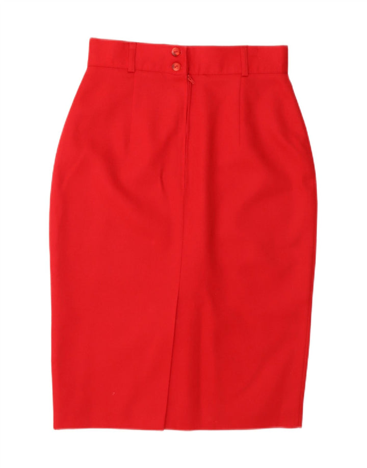 VINTAGE Womens Pencil Skirt W28 Medium Red Vintage Vintage and Second-Hand Vintage from Messina Hembry 
