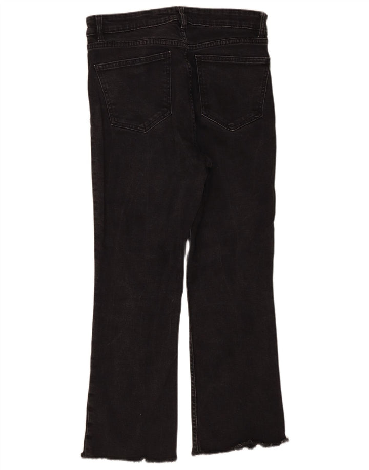 Zara Dame Straight Jeans EU 42 Large W32 L25 Sort Bomuld