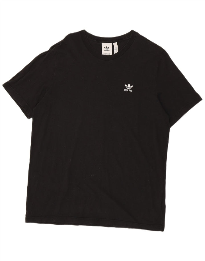 ADIDAS Herre T-Shirt Top Stor Sort Bomuld