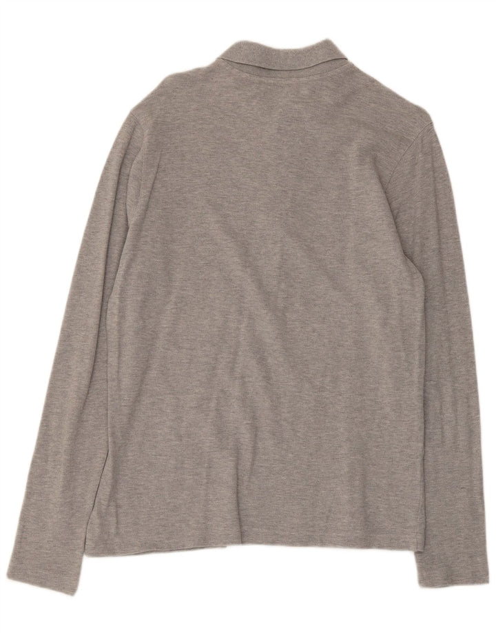 Calvin Klein langærmet herre poloshirt mellemgrå