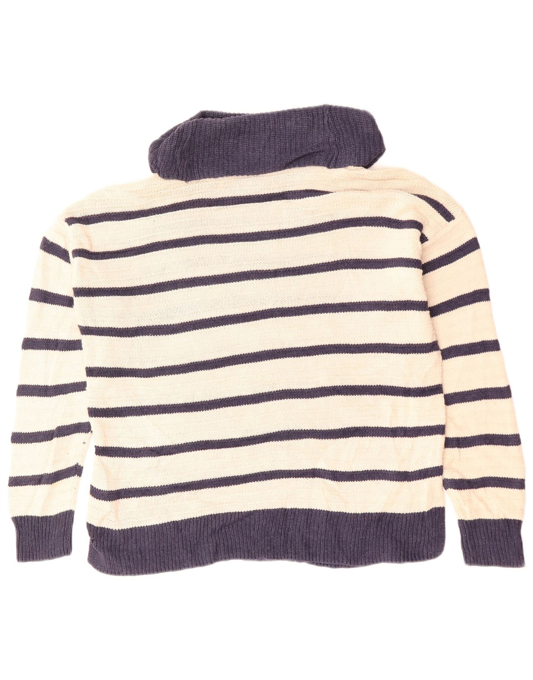 CHAPS Dame Oversized rullehals sweater UK 16 Stor beige stribet