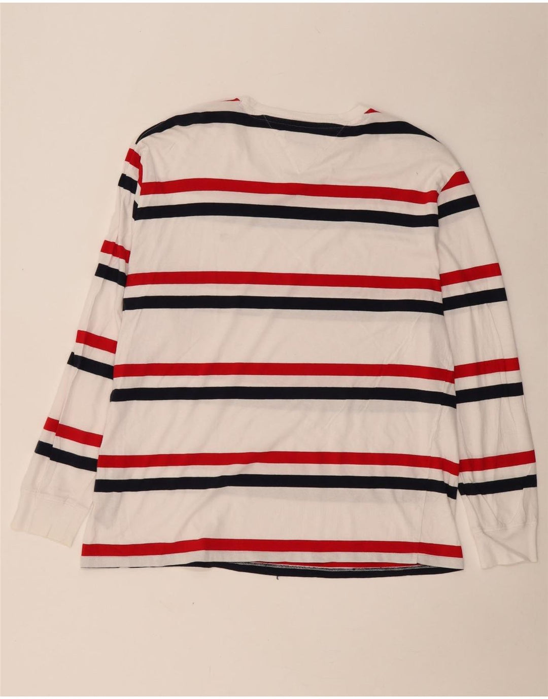TOMMY HILFIGER Herre Top Langærmet XL Hvidstribet bomuld