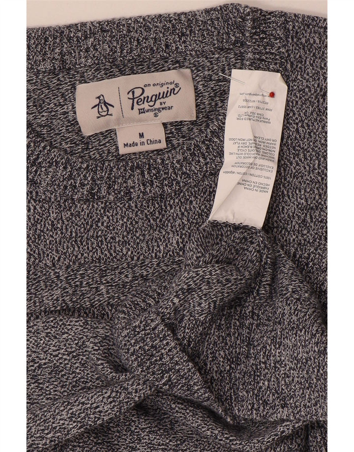 Penguin Herre Crew Neck Jumper Sweater Medium Grey Flecked Bomuld
