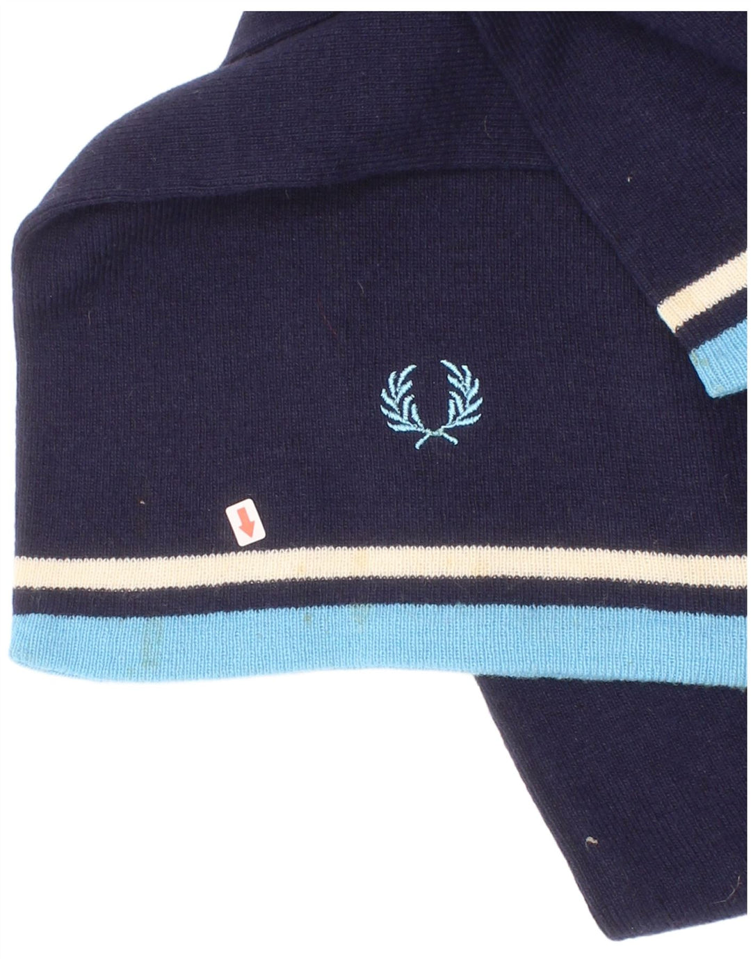 Fred Perry Herre rektangel tørklæde One Size Navyblå stribet nylon