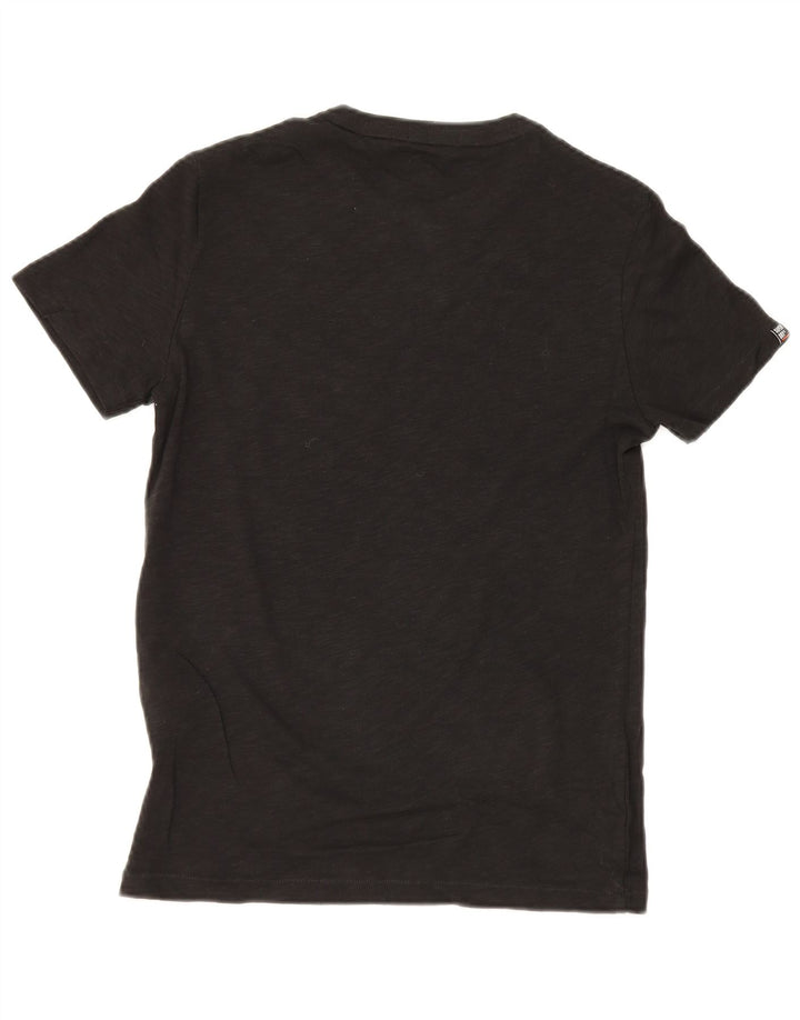 Superdry Herre T-shirt Top Lille sort Colourblock Bomuld