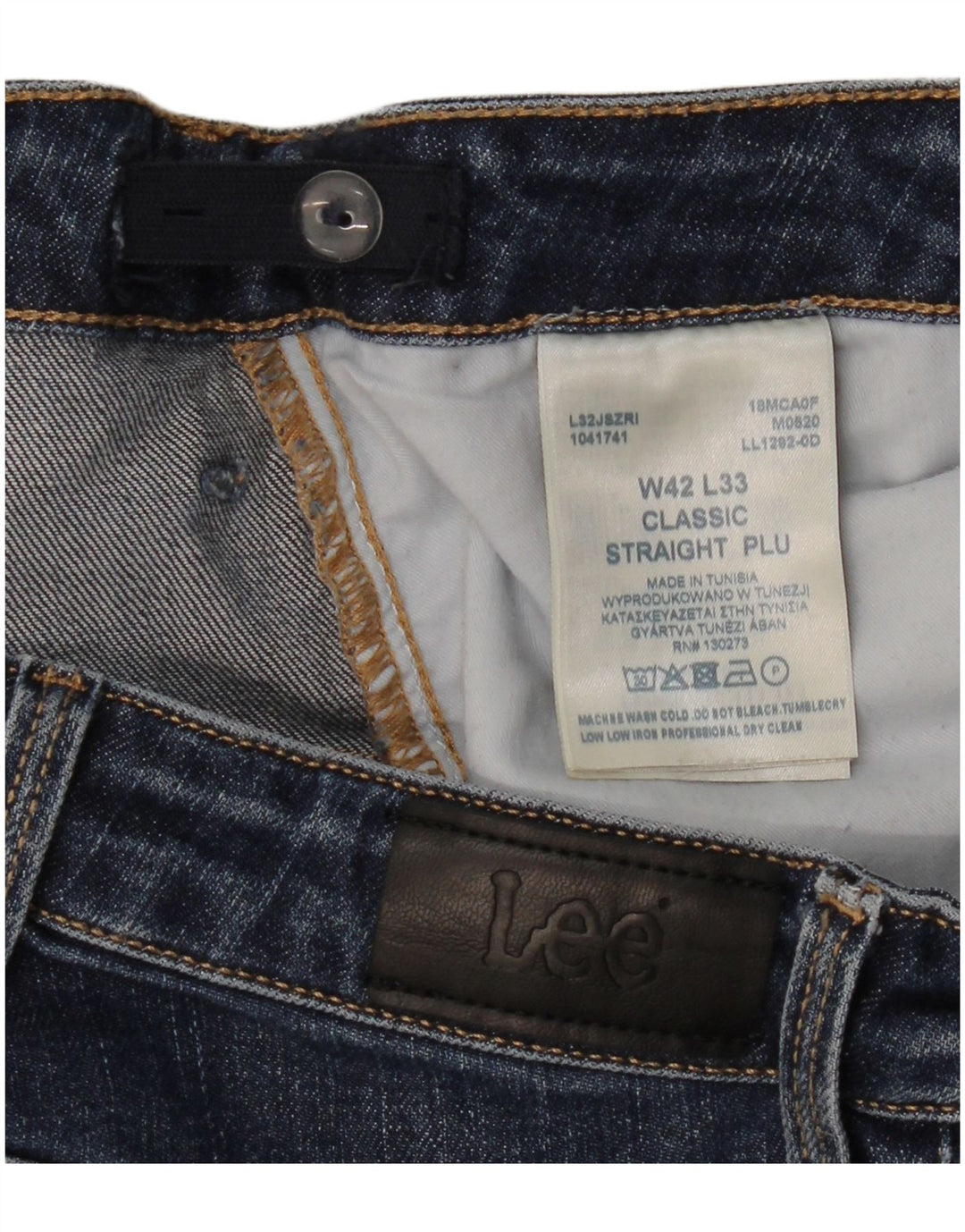 Lee Dame Straight Jeans W42 L33 Marineblå Bomuld