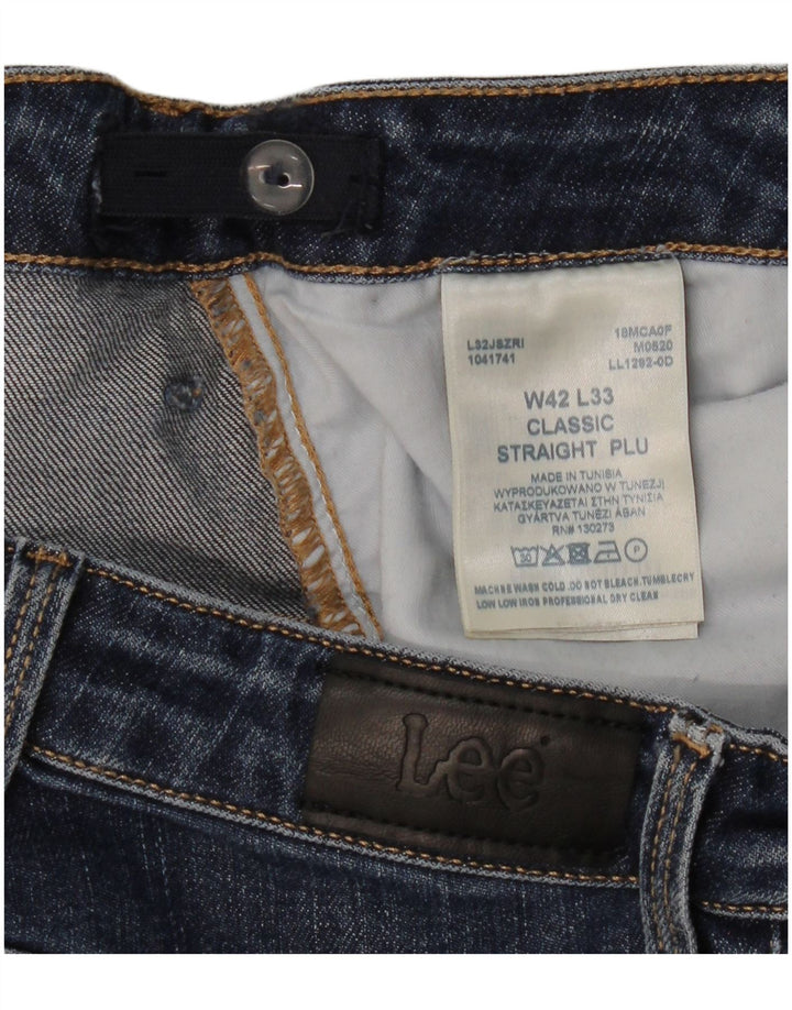 Lee Dame Straight Jeans W42 L33 Marineblå Bomuld