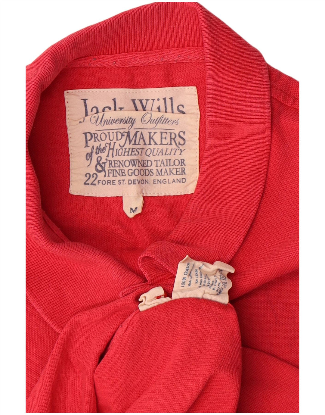 Jack Wills herre poloshirt Medium rød bomuld