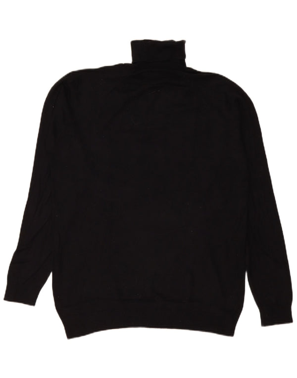 Zara Herre rullehals sweater Medium Sort viskose