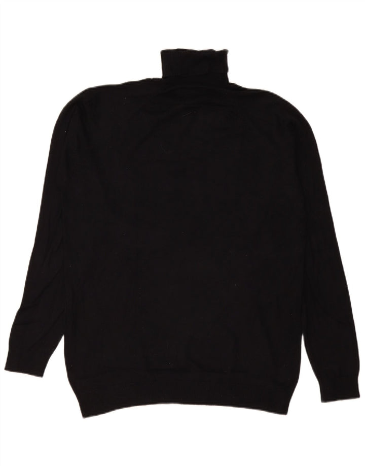 Zara Herre rullehals sweater Medium Sort viskose