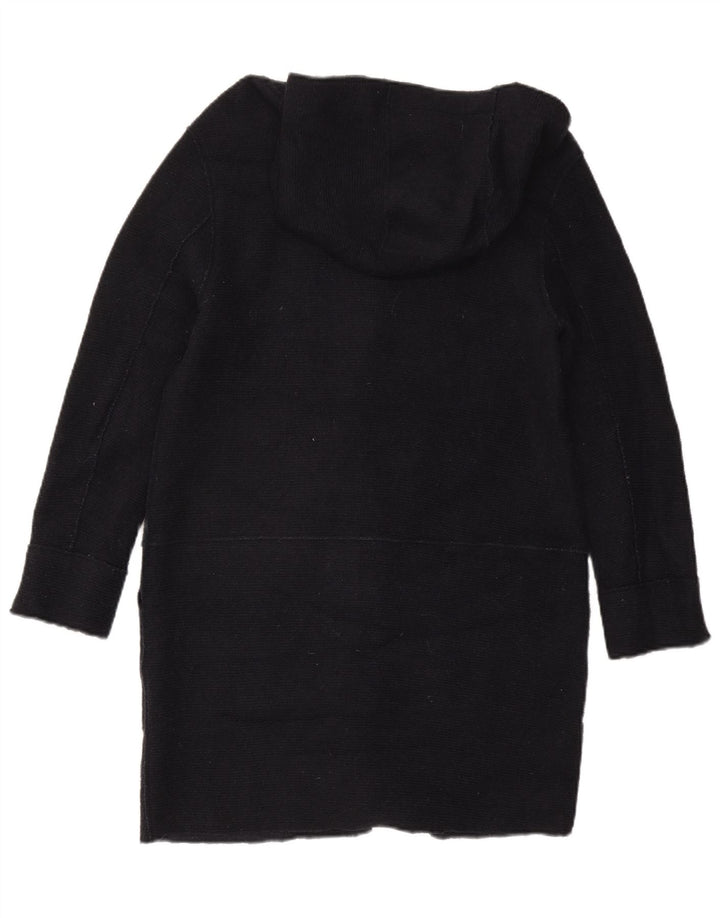 Zara Dame Hætteoverfrakke UK 12 Medium Navy Blue