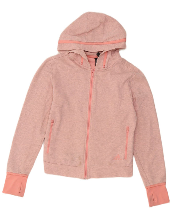 Adidas Dame Hættetrøje Sweater UK 14 Medium Pink Bomuld