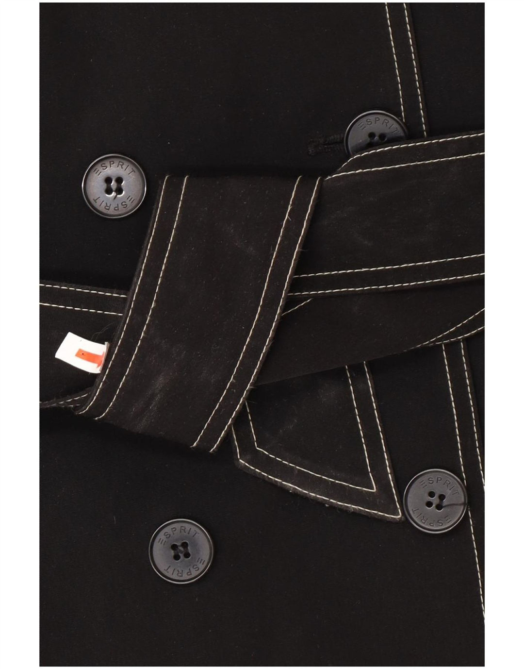 Esprit Dame Sherpa Pea Coat UK 18 XL Sort Polyester