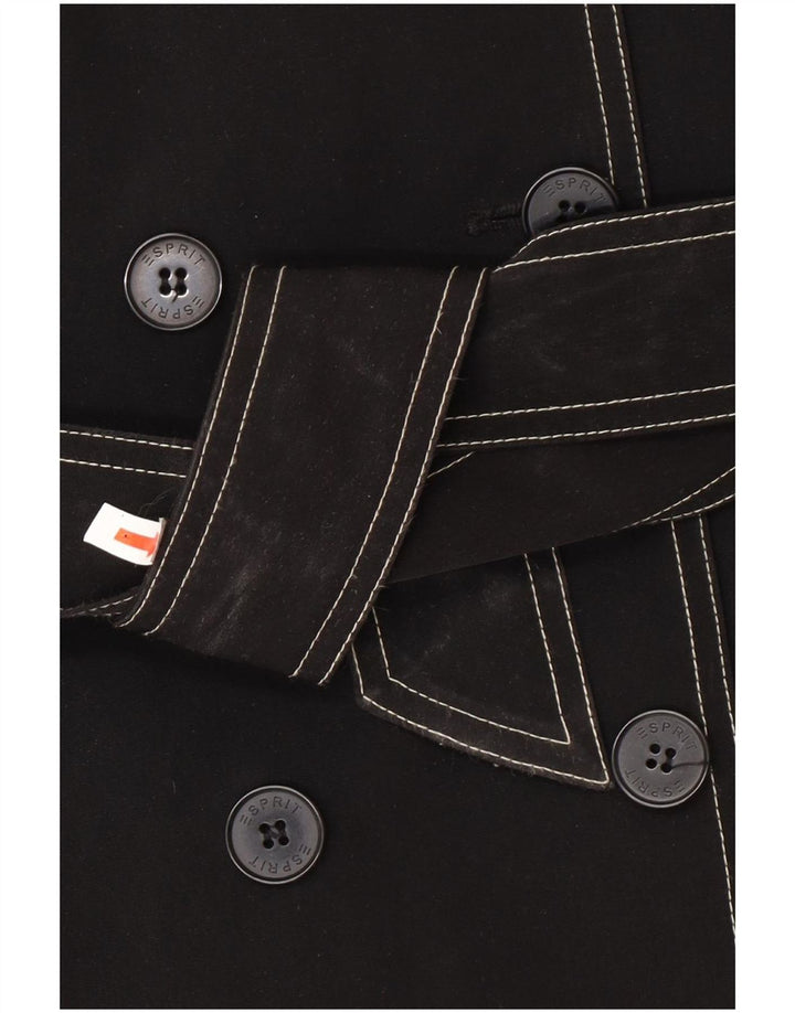 Esprit Dame Sherpa Pea Coat UK 18 XL Sort Polyester