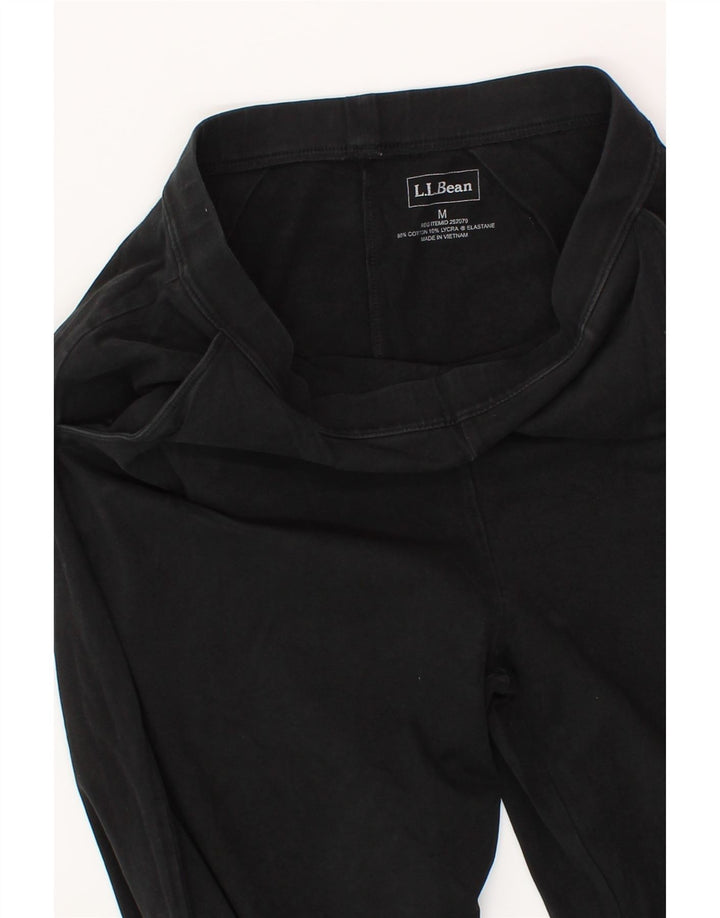 L.L.BEAN Womens Tracksuit Trousers UK 14 Medium  Black Cotton Vintage L.L.Bean and Second-Hand L.L.Bean from Messina Hembry 