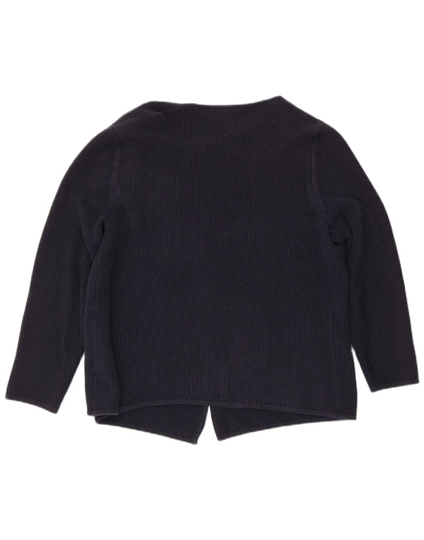Crew Clothing Dame Open Cardigan Sweater UK 18 XL Navy Blue Bomuld