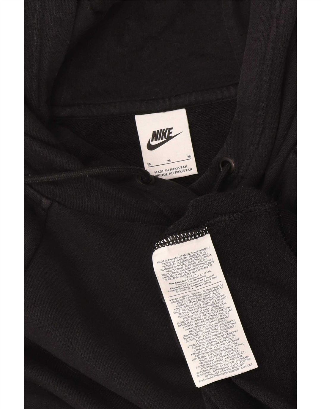 Nike Dame Hættetrøje UK 14 Medium Sort Bomuld