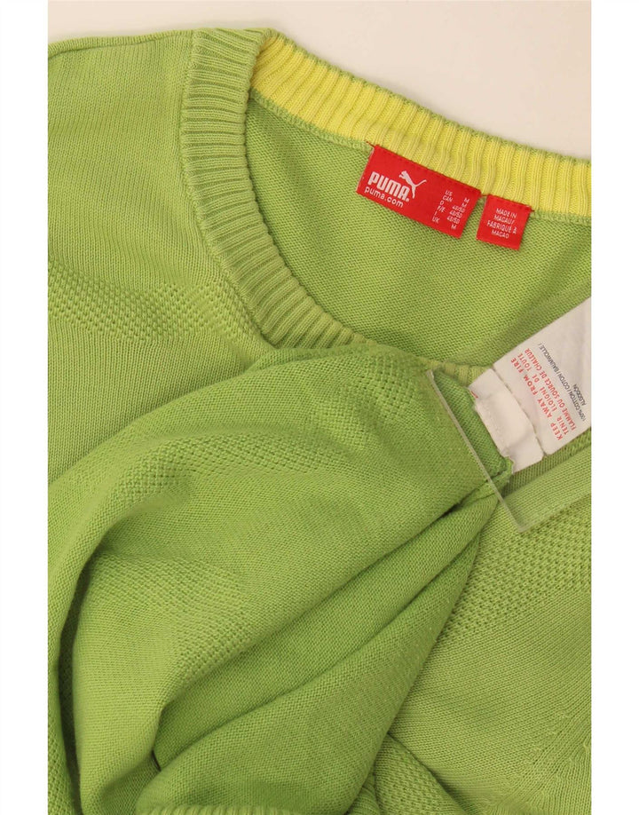 Puma herre sweater med rund hals, medium grøn bomuld