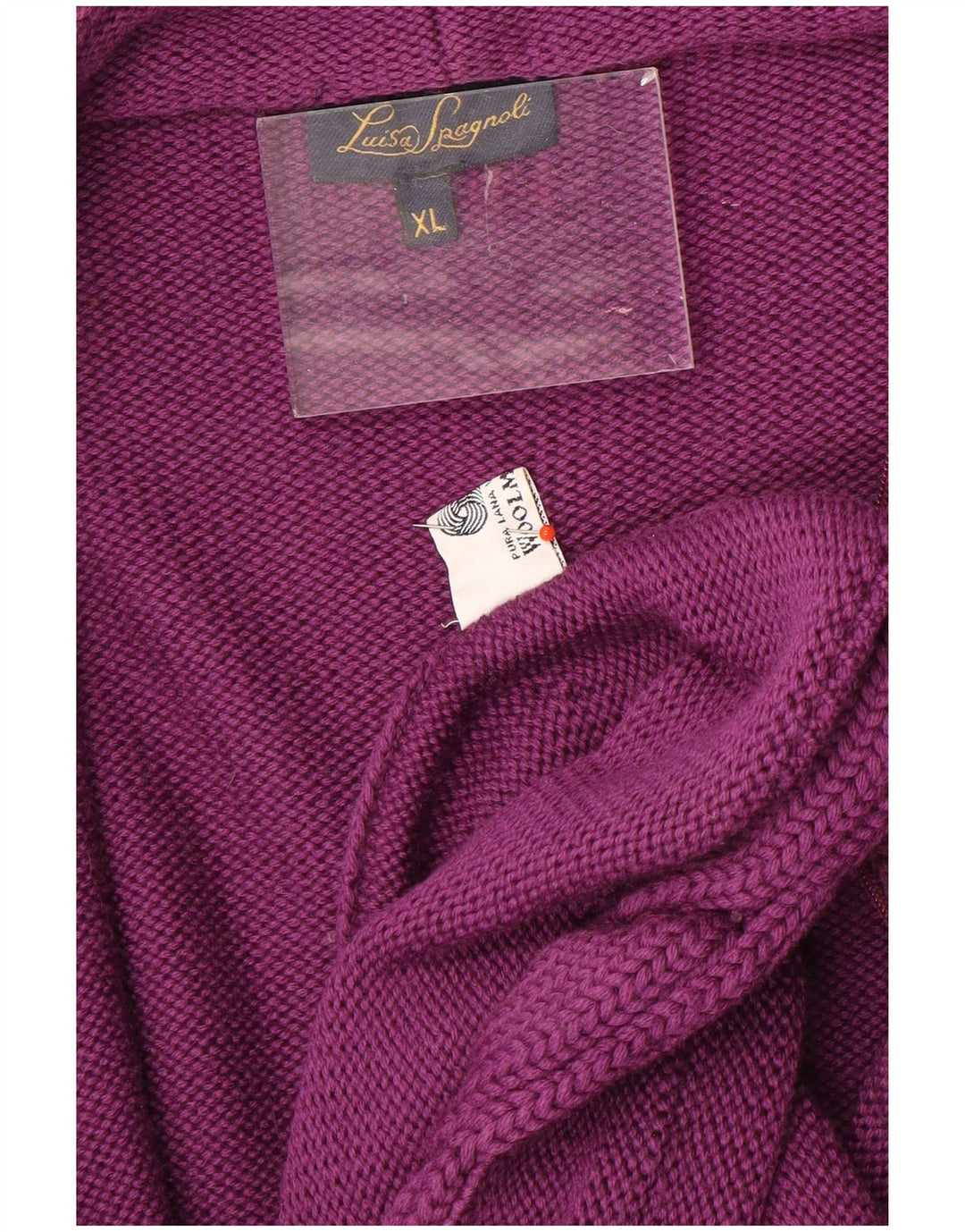 Luisa Spagnoli Dame Cardigan Sweater XL Lilla Uld