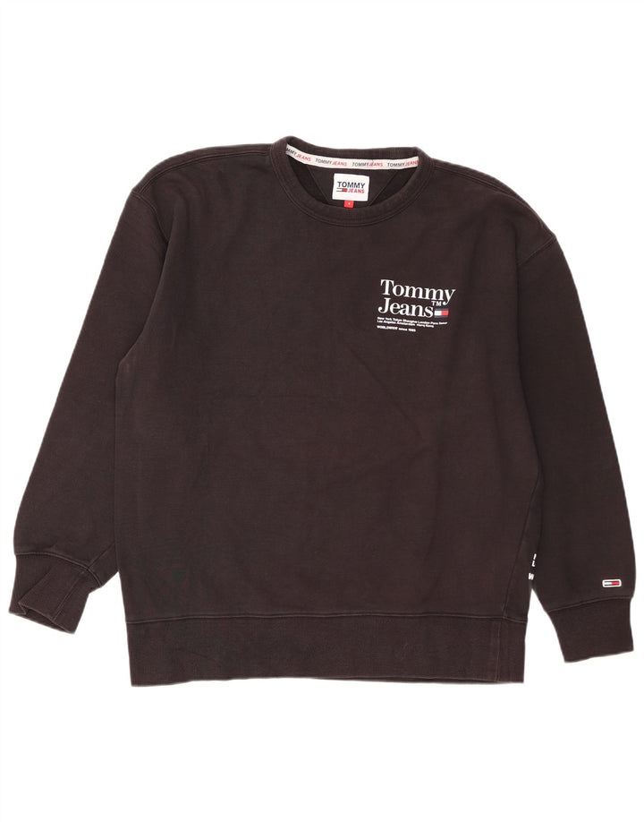 Tommy Hilfiger Herre Grafisk Sweatshirt Jumper Lille Sort Bomuld