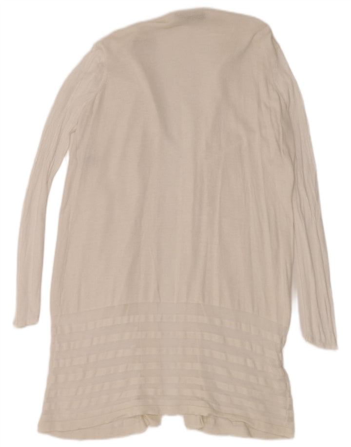 Marks & Spencer Dame Longline Åben Cardigan Sweater UK 16 Large White